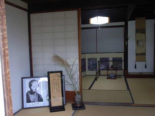高杉晋作誕生地（旧宅／高杉雅子写真）